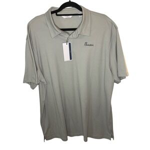 Chick-fil-A Oobe Men's Gray Polo Shirt Short Sleeve Collared Size 2XL New